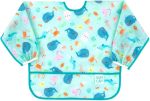 Bumkins Sleeved Bib Baby Bib, Toddler Bib, Smock, Waterproof Fabric, Fits Ages 6-24 Months